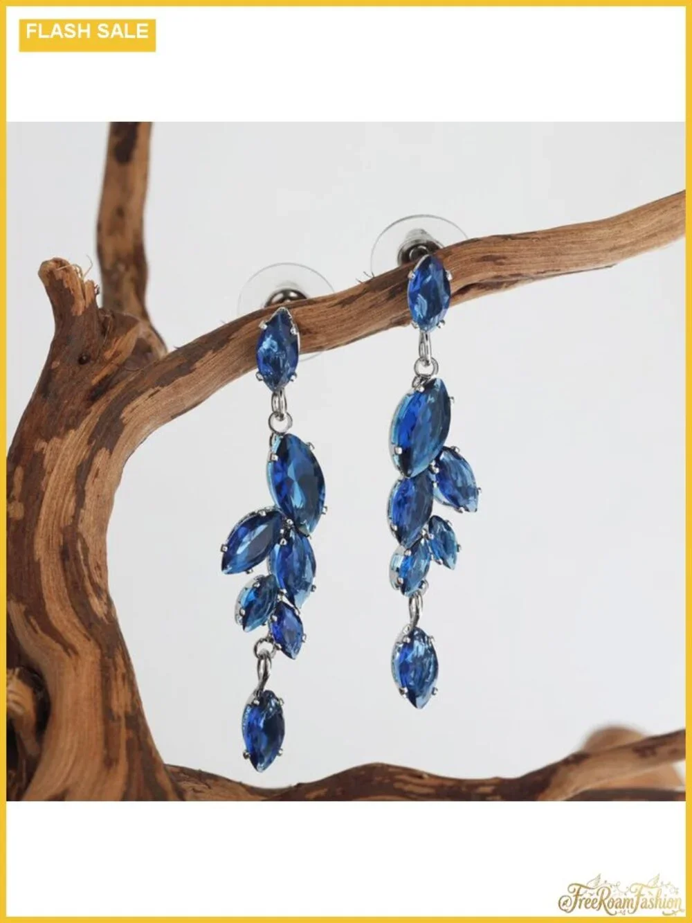 Sterling Silver Cubic Zirconia Marquise Dangle Drop Bridal Earrings